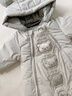 迪士尼（Disney）嬰兒羽絨服小熊連體衣服冬季裝新款男女寶寶外出穿保暖加厚白鴨絨 灰綠色 偏大 cm 66 曬單實拍圖