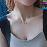 Caokit Keeiy四葉草18k金項鏈女玫瑰彩金鎖骨鏈七夕情人節(jié)生日禮物送女友老婆 18K金項鏈【可調節(jié)鏈長】 曬單實拍圖