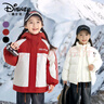 迪士尼兒童羽絨服連帽外套男女童2025秋冬新款加厚保暖沖鋒衣三件套 紅色 140 (56-68斤) 曬單實(shí)拍圖