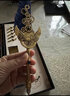 思多彩歐式復(fù)古創(chuàng)意寶石灑金羽毛鋼筆禮盒火漆禮品定制刻字文具套裝鋼筆蘸水筆學(xué)生生日禮物伴手禮紀(jì)念品  （沾水）寶石徽章羽毛筆22件套--酒紅 配黑海浪袋 曬單實(shí)拍圖