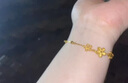周六福輕婚嫁系列桃花黃金手鏈女生日禮物計價(jià)A0712526約4.54g16+3cm 曬單實(shí)拍圖