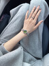 TORUI輕奢水鉆手鏈式手表女滿(mǎn)天星滿(mǎn)鉆女表小眾氣質(zhì)女士手表前十名禮物 銀帶綠盤(pán) 曬單實(shí)拍圖
