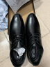 蜻蜓牌秋季新款皮鞋男真皮英倫風(fēng)商務(wù)正裝鞋男職業(yè)上班工作鞋新郎結婚鞋 黑色  四季款 43 曬單實(shí)拍圖