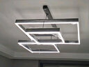 燈序吊燈客廳燈大燈led方形主燈飾簡約現(xiàn)代大氣家用北歐全屋燈具套餐 黑色40+60+80/三色光 曬單實拍圖