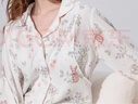 ROVO純棉孕婦春秋月子服睡衣產(chǎn)后哺乳100%純棉開(kāi)衫套裝喂奶專(zhuān)用居家服 天使兔【帶胸墊】 M（適合于95-120斤） 曬單實(shí)拍圖