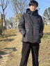 匹克（PEAK）馭雪短款羽絨服男新款三防科技加厚鴨絨立領(lǐng)運動(dòng)外套連帽面包服 黑色-連帽純色款 L 曬單實(shí)拍圖