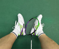 美津濃（MIZUNO）WAVE FANG PRO系列2男女專(zhuān)業(yè)羽毛球鞋減震防滑透氣室內綜合訓練鞋 白綠紫【穩定支撐】FANG PRO 41 =265mm 曬單實(shí)拍圖