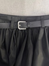 MO&Co.春秋中腰寬松A字廓形傘擺半身裙(附腰帶)摩安珂 黑色 M 165 曬單實拍圖