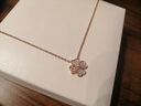 Grace Girl原創(chuàng  )四葉草項鏈女士款小清新玫瑰金首飾情人節生日禮物送女友老婆 白貝母四葉草項鏈-本地倉 曬單實(shí)拍圖