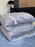 海瀾之家（HLA）被子冬季石墨烯棉被暖被芯自發(fā)熱速熱抗靜電牛奶絨加厚保暖被褥 灰色【速熱黑科技 循環(huán)鎖溫】 150*200/7斤 曬單實(shí)拍圖