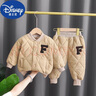 迪士尼（Disney）嬰兒冬裝棉衣套裝男0-1歲半2兩件套衣服秋冬季外出服寶寶棉襖 卡其色 110 cm 曬單實(shí)拍圖