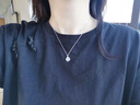 中國黃金（CHINA GOLD）白月光玉髓項(xiàng)鏈女銀吊墜鎖骨鏈純銀生日禮物高檔實(shí)用送女友生日 白月光玉髓項(xiàng)鏈 曬單實(shí)拍圖