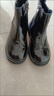 G.duck小黃鴨女童靴子秋冬黑色英倫短靴漆皮兒童馬丁靴加絨軟底女孩洋氣 黑色薄絨 （腳長(cháng)加1厘米） 27 （內長(cháng)16.8厘米） 曬單實(shí)拍圖