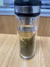 富光高端茶馬仕雙層玻璃杯單層水晶杯便攜男茶水分離辦公泡茶杯子 -黑色【禮盒禮袋+杯刷杯 228ml 曬單實(shí)拍圖