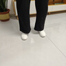 安踏氫跑女鞋運動(dòng)鞋夏季軟底網(wǎng)面透氣減震體測跑步鞋輕便休閑鞋子 【皮面防潑水】象牙白/淡紫灰-8 38 曬單實(shí)拍圖