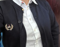 Navigare意大利小帆船女針織衫春秋圓領(lǐng)小開衫毛衣外套2334092061 藏青 L 曬單實(shí)拍圖