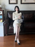CHASENG&KAVLON輕奢刺繡小方包2025斜挎包包女生高級潮流單肩包送禮物女友 【灰色】精美禮袋禮盒+賀卡 曬單實(shí)拍圖