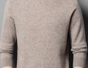 恒源祥品牌特級100%純羊絨衫男半高領(lǐng)毛衣男士冬季加厚款純色針織打底衫 駝色 L 170【120-140斤穿】 曬單實(shí)拍圖