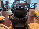 夏至南閣粗陶小炭爐底座速燃炭酒精燈蠟燭等明火加熱圍爐煮茶套裝保溫茶具 黑色小炭爐 曬單實(shí)拍圖