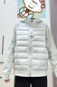 雪中飛輕薄鵝絨羽絨服女士2025新款衛衣拼接時(shí)尚保暖百搭秋冬保暖外套 米白 XL 180/120-140斤 曬單實(shí)拍圖