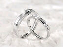 Fanci范琦環(huán)繞情侶戒指可調節銀飾素圈一對戒生日表白禮物送女友 曬單實(shí)拍圖