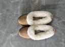UGG【雙11搶先購】秋季新款女士厚底懶人毛毛鞋 1166733CHE|栗色39 曬單實(shí)拍圖