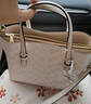 蔻馳（COACH）【品牌直供】女士MOLLIE25中號手提單肩包白色CV965 曬單實(shí)拍圖