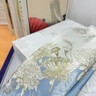 GIAVENTOLA真絲絲巾女春季百搭優(yōu)雅繁花小方巾桑蠶絲裝飾圍巾小領(lǐng)巾送長(zhǎng)輩 藍(lán)色 曬單實(shí)拍圖