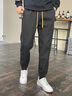 真維斯（Jeanswest）休閑褲男秋冬百搭束腳寬松潮流美式哈倫工裝簡(jiǎn)約衣服男裝哈倫褲子 灰色 XL 曬單實(shí)拍圖