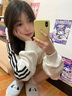 DXOT國潮拼接條紋小個(gè)子連帽白色衛(wèi)衣女秋冬季美式hiphop高街情侶外套 白色【薄款】 L 建議106-120斤 曬單實(shí)拍圖