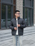 李寧防潑水保暖科技短羽絨服男子25冬時(shí)尚健身休閑運動(dòng)外套AYMV769 曬單實(shí)拍圖