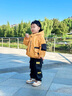 G.DUCKKIDS小黃鴨童裝男童套裝秋冬兒童冬裝男孩工裝外套寶寶加絨兩件套潮 黃色春秋 外套+工裝褲 120 (建議105-115cm 5-6周歲) 曬單實(shí)拍圖