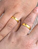 周大生黃金戒指古法素圈活口戒女款婚戒情侶對戒送女友三金結婚情人節(jié)禮 女戒 約4.5g 曬單實拍圖