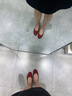 GABOR德國嘉步05100通勤小紅鞋 四季款JK制服蝴蝶簡約百搭舒適單鞋女 紅色 41 曬單實拍圖