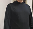 龍牙隱之云榕美麗諾羊毛圓領(lǐng)/V領(lǐng)/半高領(lǐng)毛衣秋冬男士?jì)却钚蓍e上衣 極夜黑（半高領(lǐng)） L 180/100A 曬單實(shí)拍圖