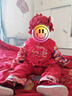優(yōu)奇嬰兒衣服寶寶春秋冬百天周歲禮服套裝初秋抓周喜慶長袖長褲兩件套 曬單實拍圖