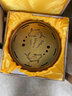 絲焰純黃銅 茶盤(pán) 水洗圓形復古老式家用儲水盤(pán)現代簡(jiǎn)約潮汕功夫茶托盤(pán) 茶色 曬單實(shí)拍圖