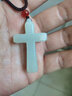 雨雕和田玉十字架吊墜 男女款掛件 玉石項鏈情侶款玉墜 款四【簡(jiǎn)約款十字架】 附證書(shū) 曬單實(shí)拍圖