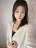 傾她白色寬松短款冰絲針織開衫女配吊帶裙外搭披肩薄款外套針織衫罩衫 白色 均碼 建議80-125斤 曬單實拍圖