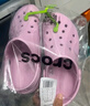 卡駱馳（CROCS）貝雅卡駱班兒童洞洞鞋沙灘鞋男女童包頭拖鞋/207018/207019 芭蕾粉/糖果粉-6TG 35 (215mm) 曬單實(shí)拍圖