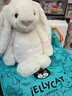 Jellycat【阿信同款】專(zhuān)柜代購害羞米色白色邦尼兔毛絨玩具安撫公仔跨年 乳白色邦尼兔 31cm 曬單實(shí)拍圖