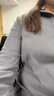索宛亦（SUOWANYI）雙面德絨保暖拉鏈t恤女長袖冬款顯瘦打底衫上衣內(nèi)搭外穿冬衣 深灰色【雙面德(絨)】 (高)質(zhì)量 2XL 建議【145-155斤】 曬單實拍圖