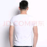 伽维德（JIAWEIDE）短袖t恤男纯棉夏季男生纯色韩版修身圆领半袖体恤紧身大码打底衫 白色 L(体重115-130斤) 实拍图