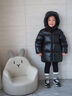 高梵黑金兒童鵝絨服4.0男女童短款嬰兒羽絨服官方寶寶加厚外套1-6歲冬 YT黑色 110 曬單實(shí)拍圖