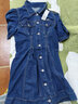 太平鳥(niǎo)【專(zhuān)供獨享】夏季收腰牛仔連衣裙通勤裙子女古著(zhù)牛仔裙 牛仔藍 M 曬單實(shí)拍圖