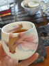 IKXO高端羊脂玉白瓷鎏金主人杯單杯個(gè)人專(zhuān)用茶杯生日禮物送長(cháng)輩男女盞 悠然自得*聚福鎏金杯 禮盒裝 曬單實(shí)拍圖