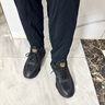 森馬男鞋2025秋季新款休閑百搭老爹鞋男士跑步運動(dòng)鞋子青少年輕便軟底 黑金單鞋 42 曬單實(shí)拍圖