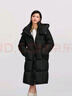 森馬（Semir）輕松|森馬羽絨服女冬季長(cháng)款90絨子防潑水可拆卸帽面包服保暖外套 黑色（灰鴨絨）90001 M 曬單實(shí)拍圖
