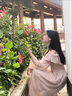 閃動(dòng)少女（SHANDONGSHAONV）氣質(zhì)絕美連衣裙夏法式大方優(yōu)雅一字領(lǐng)露肩女設計感小眾溫柔 灰藕色連衣裙 XS （建議80-95斤） 曬單實(shí)拍圖