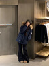 林羽森冬季大毛領(lǐng)派克服棉襖加厚工裝棉服女冬連帽2024新款棉衣冬裝外套 藏青色 M 推薦100-120斤 曬單實(shí)拍圖